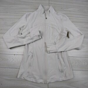 Lululemon Define Jacket Nulu Womens Size 10 Beige Thumbholes Athleisure
